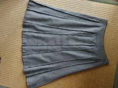 チェック柄 膝丈プリーツスカート