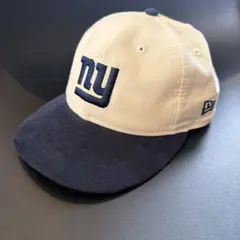 【美品】New Era 9FIFTY ベージュ ネイビー キャップ