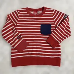 BABY DOLL ボーダー　長袖カットソー (薄手トレーナー)110cm