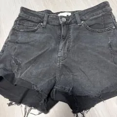 ブラックデニムショートパンツ H&M