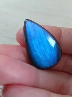 ブルー　ラブラドライト　ルース　美品　ほんのり透明感