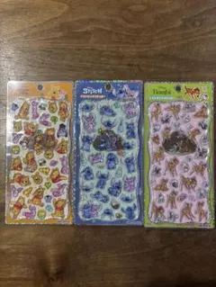 プチドロップステッカー（バンビ、スティッチ、プーさん）　3枚セット