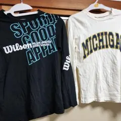 匿名配送。150センチ薄手長袖 Tシャツ 2枚セット