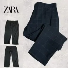 ZARA/ザラ チェック柄 ブラックスラックス 【送料込♡即発送】