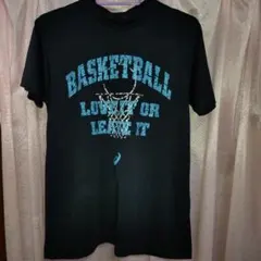 ASICS バスケットボールTシャツ ブラック×ブルー 150