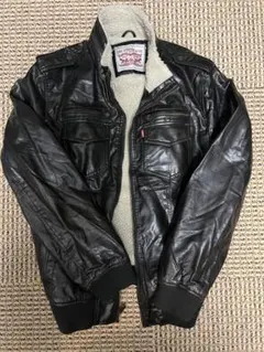 Levi's　リーバイス　フェイクレザージャケット　裏ボア　ボンバージャケットL