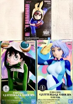 僕のヒーローアカデミア　フィギュア3種(波動ねじれ、灰廻航一、蛙吹梅雨)