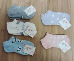 女児スニーカー丈ソックス　15〜20cm　5足セット