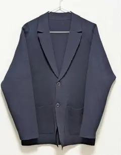 【美品】AOKI パジャマスーツ ミラノリブ セットアップ　L紺