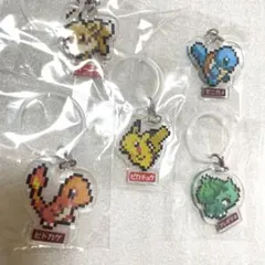 明治コーヒー　明治いちご　ポケモン アクリルキーホルダー 5個セット