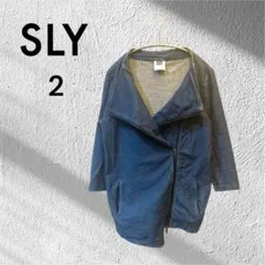 SLY スライ　ライダースジャケット　デニム　羽織り　個性的　ロック　Gジャンのサムネイル