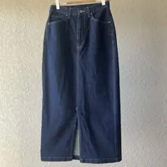 un dix corsダークブルーデニムタイトスカートＭ