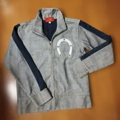 Indian Motocycleグレー デニム ジャケット 馬蹄刺繍