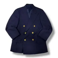 美品　ポロラルフローレン 731 紺ブレ ダブル テーラードジャケット 金ボタン