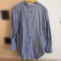 UNIQLO バンドカラーシャツ Sサイズ ストライプ