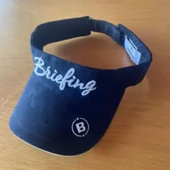 新品未使用タグ付BRIEFINGブリーフィング サンバイザー NAVY ネイビー