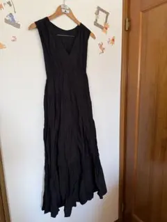 GRL Vネック ノースリーブワンピース Lサイズ