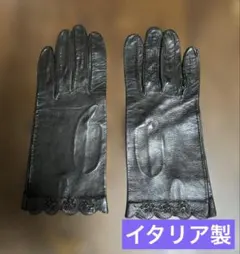 レディース レザーグローブ 手袋 ブラウン スカラップ