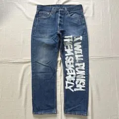 98年4月USA製 Levi's 501xx 聖書ペイント ブルーデニム 524