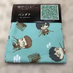 進撃の巨人 キャラクター柄バンダナ 50x50 cmのサムネイル