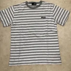 FILA フィラ ボーダー Tシャツ グレー ホワイト 170のサムネイル