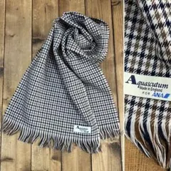 極美 イングランド製 Aquascutum ANA クラブチェック ストール