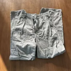 GU グレー デニムパンツ タック入り