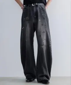 SINSS Baggy silhouette curve denim