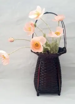 B*I様 竹細工　竹籠　花籠　持ち手付き花入