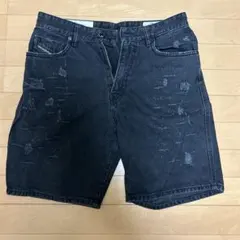 DIESEL ダメージ加工 ダークデニム ショートパンツ　W28