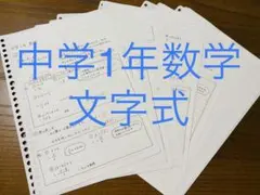 中学1年数学　単元別② 文字式　4/18出品