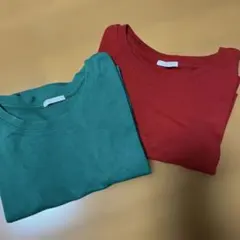 GU ショート丈Tシャツ　2枚セット