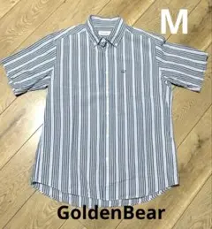 【美品】GoldenBear ゴールデンベア コットン半袖シャツ ストライプMのサムネイル