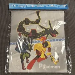 新品未開封★ポケットモンスター　巾着Ｌ　体操服入れ　メガルカリオ　レックウザ