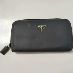 【PRADA】ナイロン長財布 ブラック ラウンドファスナー 大容量 訳あり