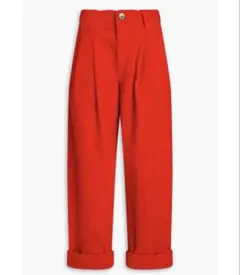 GANNI コットンコーデュロイ テーパードパンツ