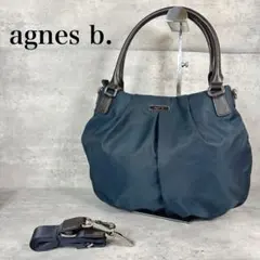 agnes b. VOYAGE 2WAY ショルダーバッグ　トート　ネイビー　美のサムネイル