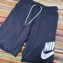 NIKEスウェット切りっぱハーフパンツ黒S