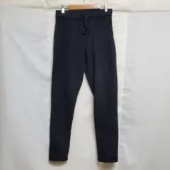 レディース スウェットパンツ ウエストゴム紐 裏起毛 ブラック L表記