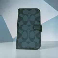 COACH iPhoneケース 手帳型 シグネチャー ブラック