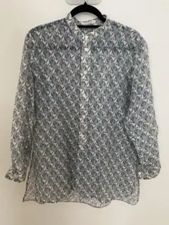 【美品】MACPHEE 幾何学模様 長袖シャツ