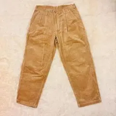 coen コーエン スタックコーデュロイパンツ ワイド ベージュ M【D2-9】