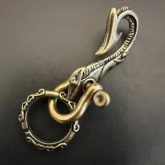 シャックルリング付き 真鍮 ツリバリ キーホルダー キーリング フック