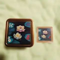 青山デカーボ✭モネ✭　睡蓮　空缶　小物入れ✭ステッカー付き