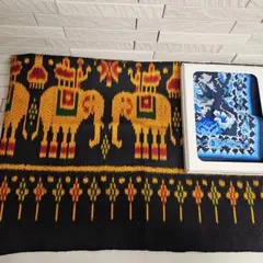 ◾ジムトンプソン　タイシルク　大判ストール　未使用　プレゼントハンカチ付き