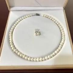 遺品整理】天然パールネックレス約8〜8.3mm - メルカリ
