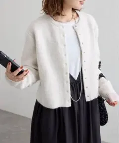 slobe iena ウォッシャブルファーリーダブルフェイスカーディガン