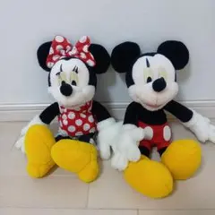 東京ディズニーランド　ぬいぐるみ　ミッキーマウス　ミニーマウス　セット　レトロ