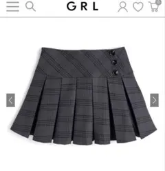 インパン裏地付きチェック柄プリーツミニスカートac2563