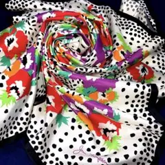 JIM THOMPSON スカーフ　花　THAI SILK 100% 美品
